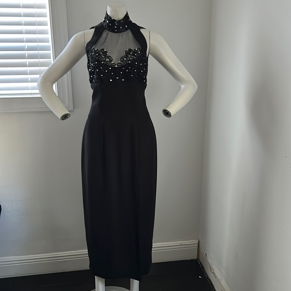 Lillie Rubin Black Backless Dress